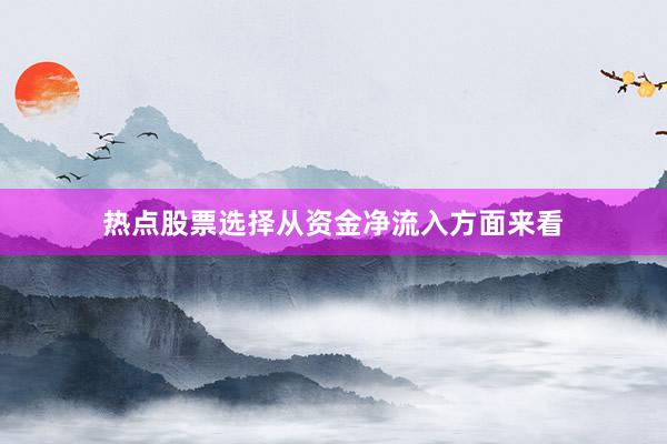 热点股票选择从资金净流入方面来看