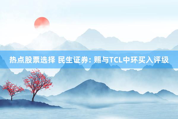 热点股票选择 民生证券: 赐与TCL中环买入评级