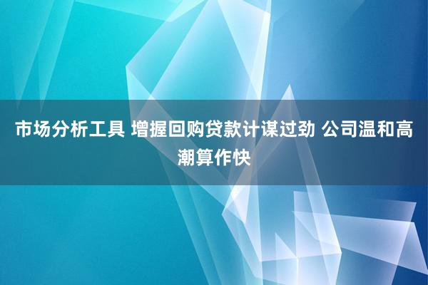 市场分析工具 增握回购贷款计谋过劲 公司温和高潮算作快