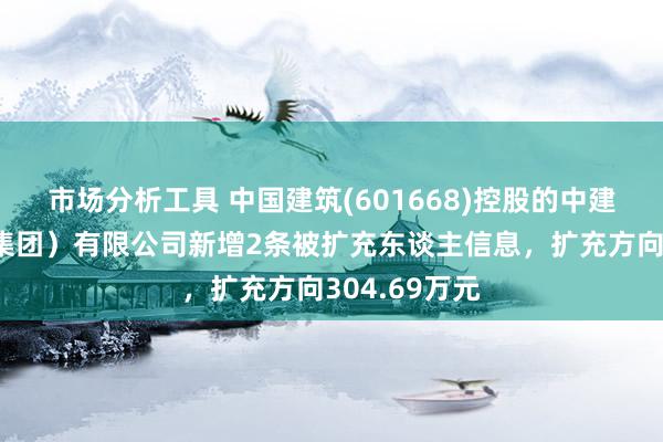 市场分析工具 中国建筑(601668)控股的中建新疆建工（集团）有限公司新增2条被扩充东谈主信息，扩充方向304.69万元