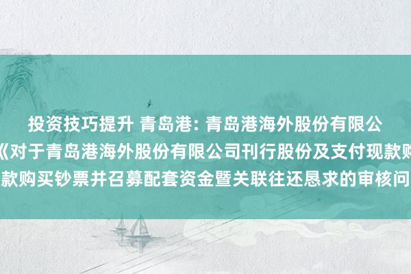 投资技巧提升 青岛港: 青岛港海外股份有限公司对于上海证券往还所《对于青岛港海外股份有限公司刊行股份及支付现款购买钞票并召募配套资金暨关联往还恳求的审核问询函》之回复施行摘录