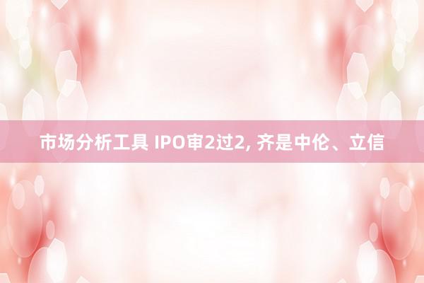 市场分析工具 IPO审2过2, 齐是中伦、立信