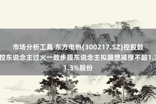 市场分析工具 东方电热(300217.SZ)控股鼓励暨实控东说念主过火一致步履东说念主拟臆想减捏不超1.3%股份