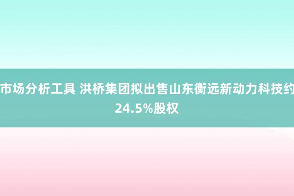 市场分析工具 洪桥集团拟出售山东衡远新动力科技约24.5%股权