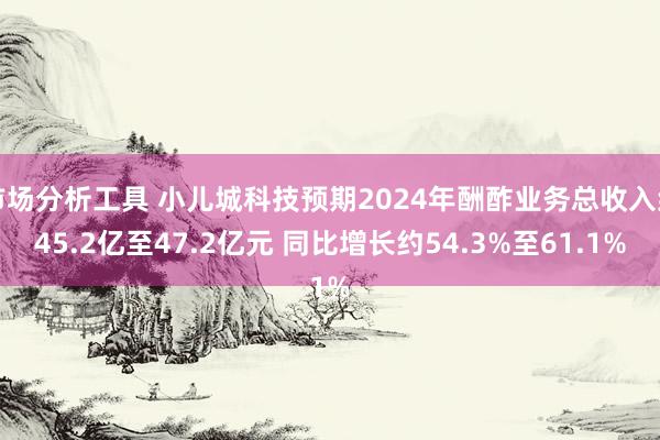 市场分析工具 小儿城科技预期2024年酬酢业务总收入约45.2亿至47.2亿元 同比增长约54.3%至61.1%