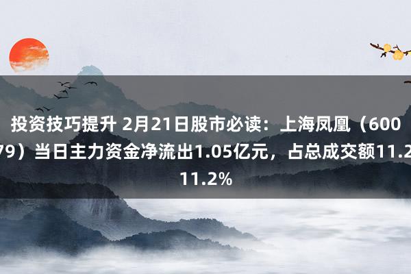 投资技巧提升 2月21日股市必读：上海凤凰（600679）当日主力资金净流出1.05亿元，占总成交额11.2%