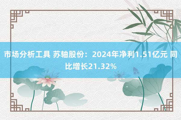 市场分析工具 苏轴股份：2024年净利1.51亿元 同比增长21.32%