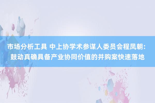 市场分析工具 中上协学术参谋人委员会程凤朝: 鼓动真确具备产业协同价值的并购案快速落地