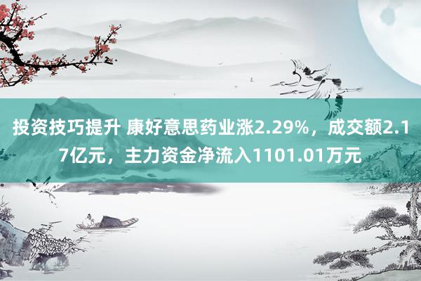 投资技巧提升 康好意思药业涨2.29%，成交额2.17亿元，主力资金净流入1101.01万元